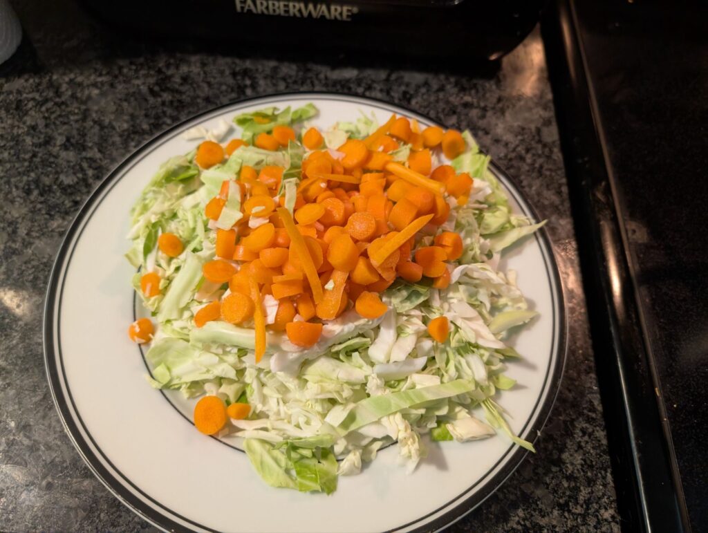 chopped veggies